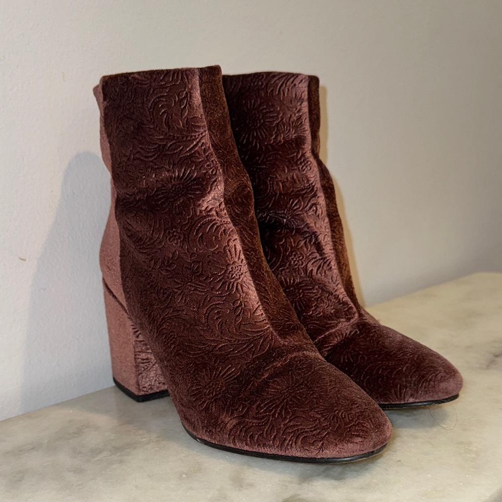 Sam Edelman Velvet Ankle Boots